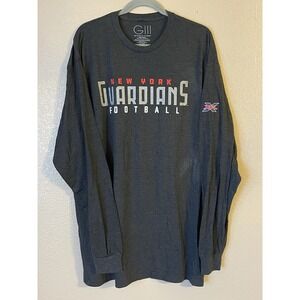 Men's 2XL NWOT New York Guardians XFL GIII Sports‎ Carl Banks Long Sleeve Shirt